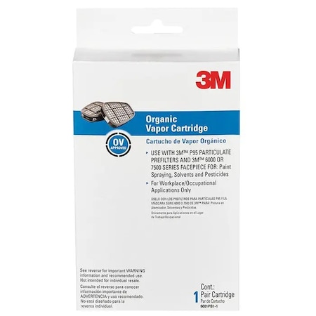 3M Tekk Protection Organic Vapor Replacement Cartridge 6001P1-DC